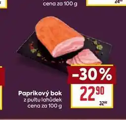 Billa Paprikový bok z pultu lahůdek cena za 100 g nabídka