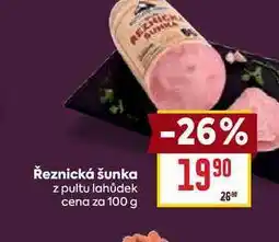 Billa Řeznická šunka z pultu lahůdek cena za 100 g nabídka
