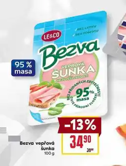 Billa Bezva vepřová šunka 100 g nabídka