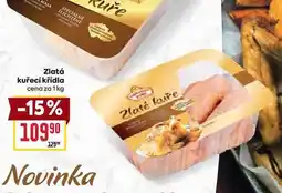 Billa Zlatá kuřecí křídla cena za 1kg nabídka