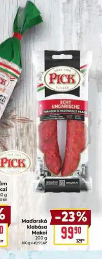 Billa Maďarská klobása Makoi 200 g nabídka