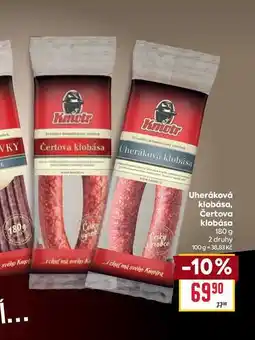 Billa Uheráková klobása, Čertova klobása 180 g nabídka