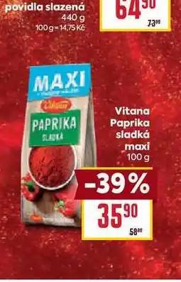 Billa Vitana Paprika sladká maxi 100 g nabídka