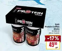Billa Zott Protein Coffee Shots 4x100 ml nabídka