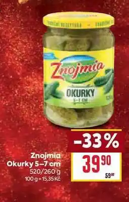 Billa Znojmia Okurky 5-7 cm 520/260 g nabídka