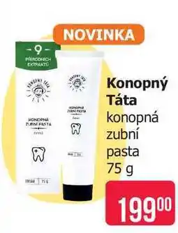 Teta Konopný Táta konopná zubní pasta 75 g nabídka