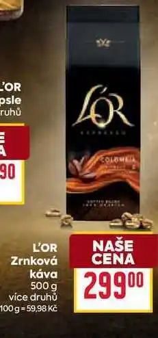 Billa L'OR Zrnková Κάνα 500 g nabídka