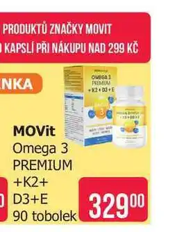 Teta MOVit Omega 3 PREMIUM +K2+X2+03+E D3+E 90 tobolek nabídka