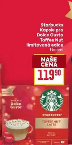 Billa Starbucks Kapsle pro Dolce Gusto Toffee Nut limitovaná edice 1 balení nabídka