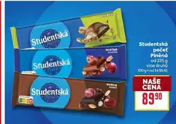 Billa Studentská pečeť Plněná od 235 g nabídka