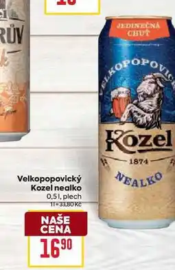 Billa Velkopopovický Kozel nealko 0,51, plech nabídka
