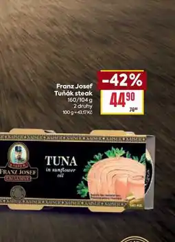 Billa Franz Josef Tuňák steak 160/104 g nabídka