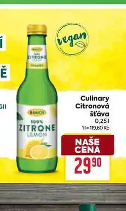 Billa Culinary Citronová šťáva 0,25l nabídka