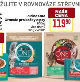Billa Purina One Granule pro kočky a psy 800 g nabídka