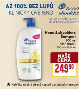 Billa Head & shoulders Šampon heads 800 ml nabídka