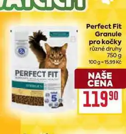 Billa Perfect Fit Granule pro kočky různé druhy 750 g nabídka