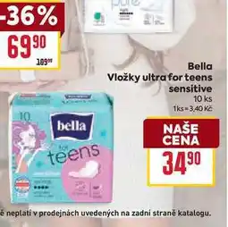 Billa Bella Vložky ultra for teens sensitive 10 ks nabídka