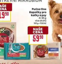 Billa Purina One Kapsičky pro kočky a psy 4× 85 g nabídka