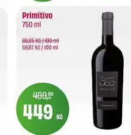 BonVeno Primitivo 750 ml nabídka