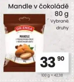 Kubík potraviny DR.ENSA Mandle v čokoládě nabídka