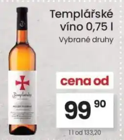 Kubík potraviny Templářské víno nabídka