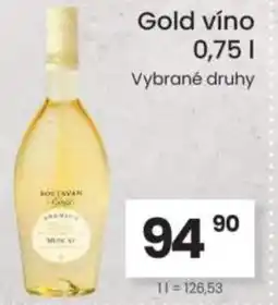 Kubík potraviny Gold víno nabídka