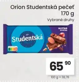 Kubík potraviny Orion Studentská pečeť nabídka