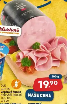 Coop DLE GUSTA Vepřová šunka nabídka