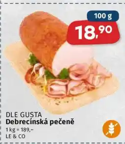 Coop DLE GUSTA Debrecínská pečeně nabídka