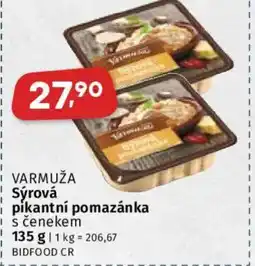 Coop VARMUŽA Sýrová pikantní pomazánka nabídka
