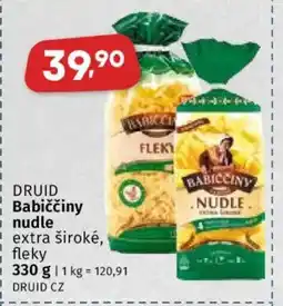 Coop DRUID Babiččiny inudle nabídka