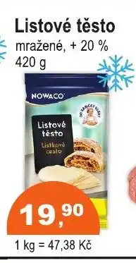 COOP DISKONT NOWACO Listové těsto nabídka