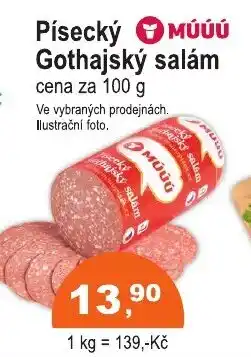 COOP DISKONT Písecký Gothajský salám nabídka