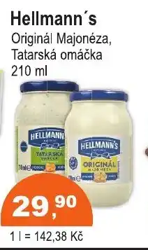 COOP DISKONT HELLMANN'S Originál Majonéza, Tatarská omáčka nabídka