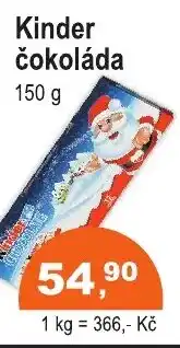 COOP DISKONT Kinder čokoláda nabídka