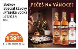COOP DISKONT Božkov Speciál kávový /Pražská vodka nabídka
