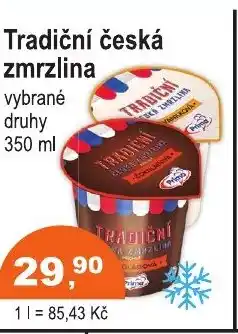 COOP DISKONT Tradiční česká zmrzlina nabídka