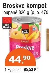 COOP DISKONT Broskve kompot nabídka