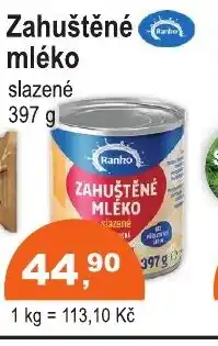 COOP DISKONT Ranko Zahuštěné mléko nabídka