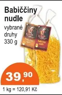 COOP DISKONT Babiččiny nudle nabídka