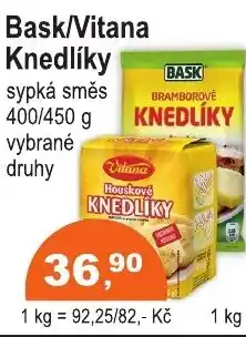 COOP DISKONT Bask/Vitana Knedlíky nabídka