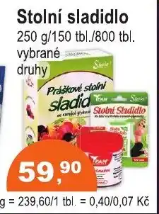 COOP DISKONT Stolní sladidlo nabídka