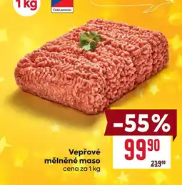 Billa Vepřové mělněné maso cena za 1 kg nabídka