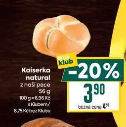Billa Kaiserka natural z naší pece 56 g nabídka