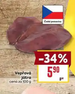 Billa Vepřová játra cena za 100 g nabídka