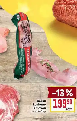 Billa Králík kuchaný s hlavou cena za 1 kg nabídka