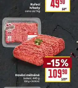 Billa Hovězí mělněné balení, 440 g nabídka