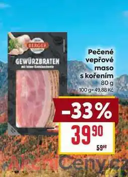 Billa Pečené vepřové maso s kořením 80 g nabídka