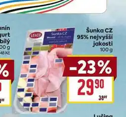 Billa Šunka CZ 95% nejvyšší jakosti 100 g nabídka