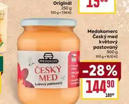 Billa Medokomerc Český med květový pastovaný 900 g nabídka